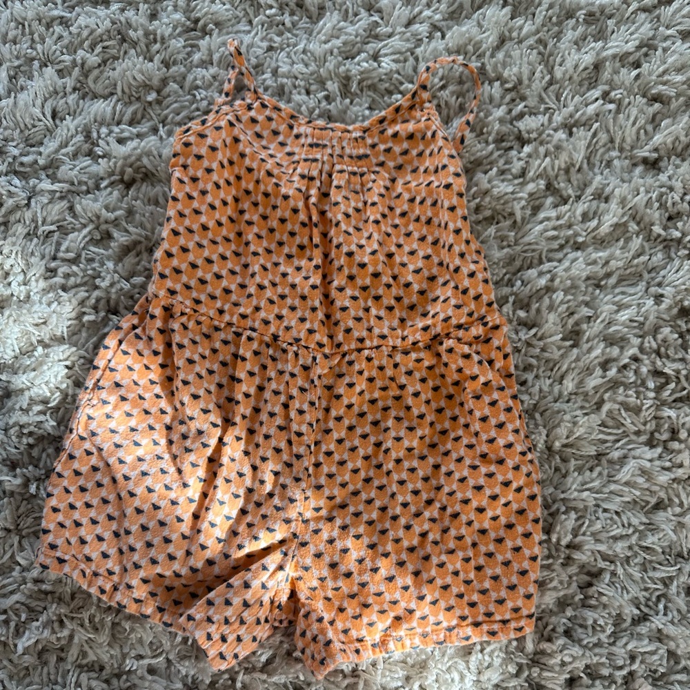 GAP Orange and Black 2T Romper